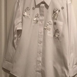 Christmas t-shirt and blouse.